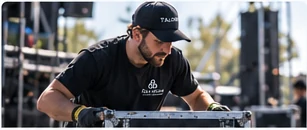 TALORIM road crew member during an event build