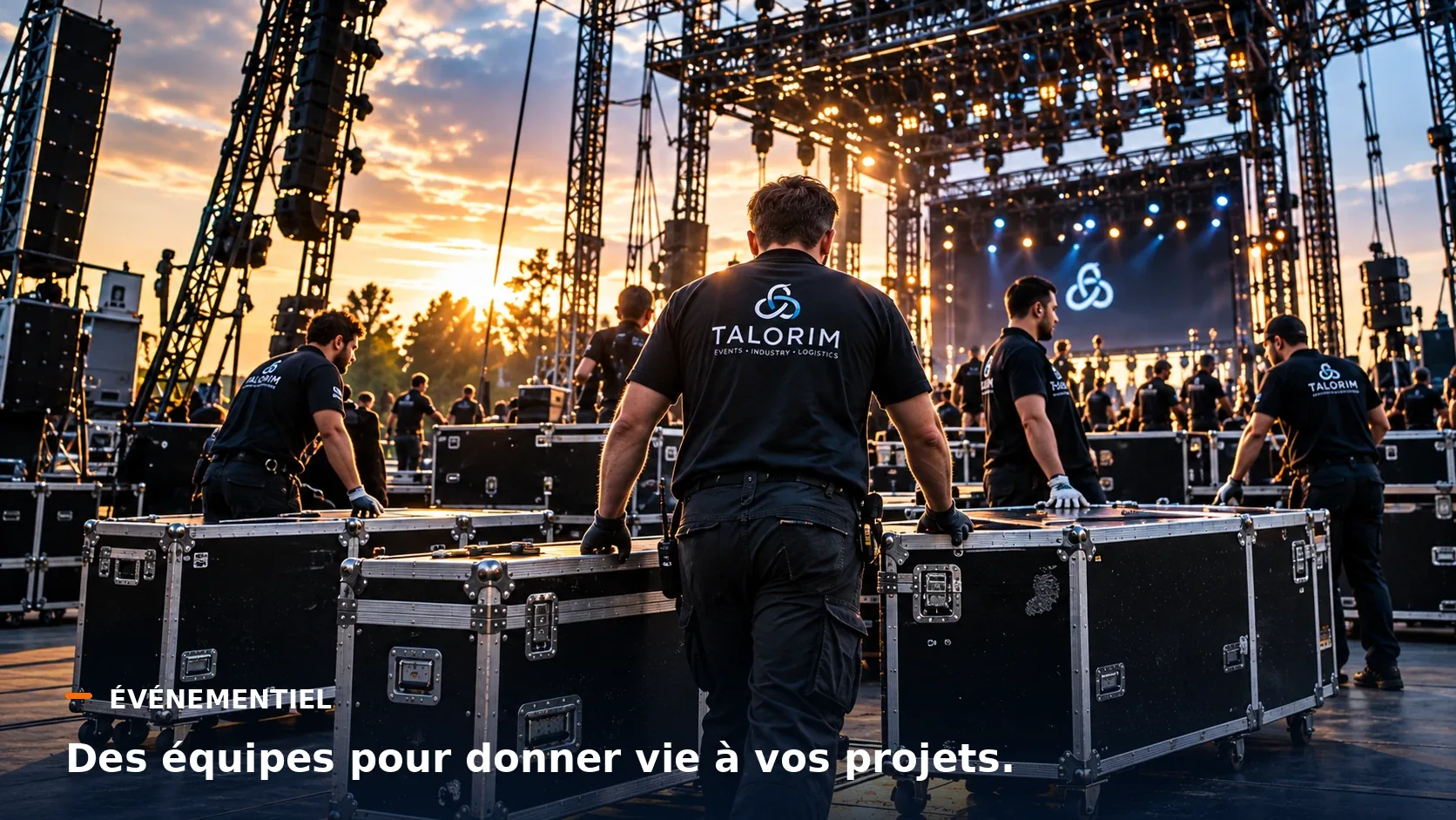 Équipe opérationnelle TALORIM en préparation d’un événement