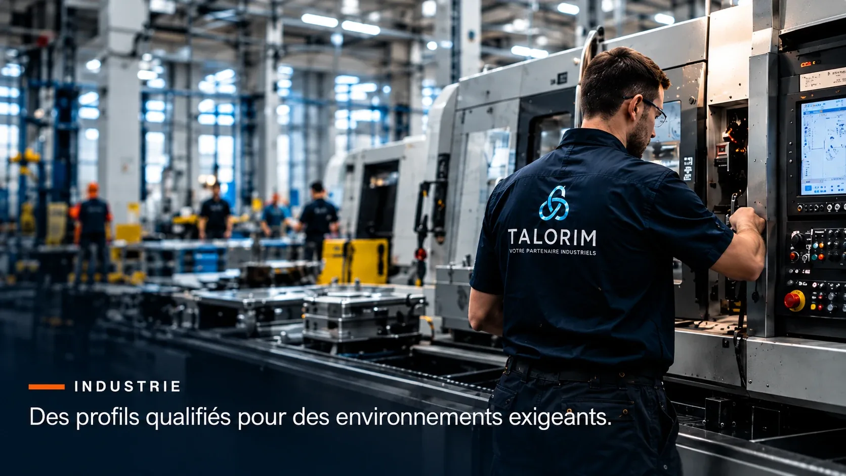 Professionnel TALORIM dans un environnement industriel