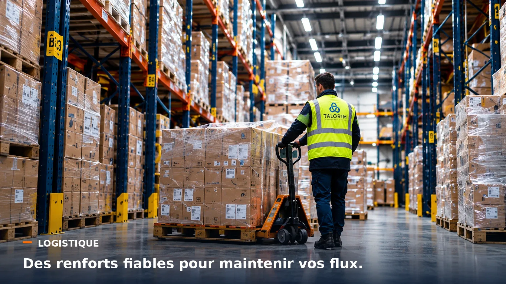 Professionnel TALORIM dans un environnement logistique